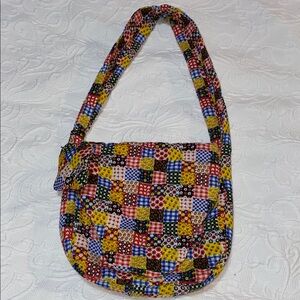 Handmade vintage patchwork print quilted purse